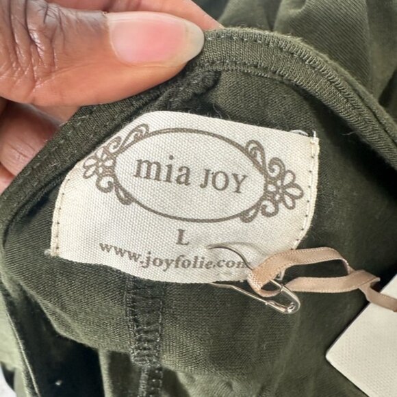 Elegant MIA JOY Olive Green Maxi Dress- NWT-LARGE - Picture 8 of 9